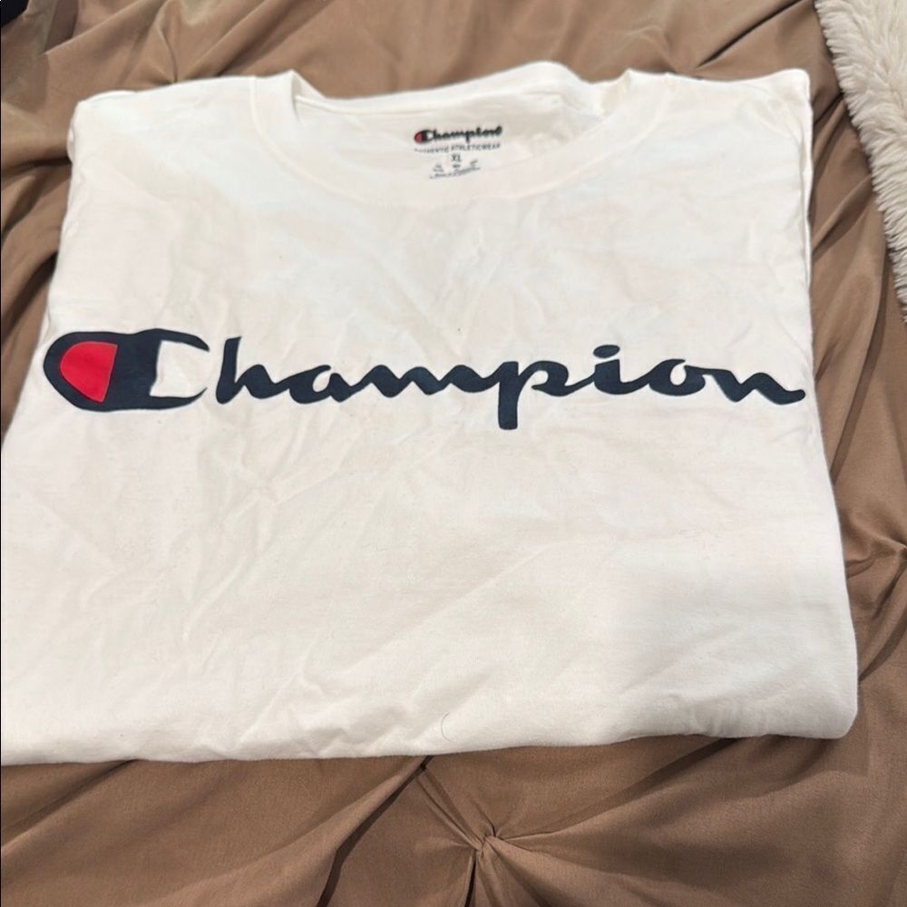 Champion White T-Shirt with Logo